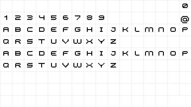 Uncondensed Regular font glyphpreview