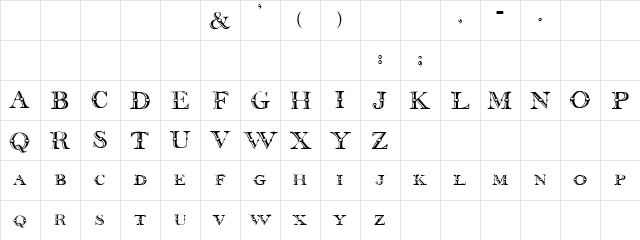 DALMATION Normal font glyphpreview
