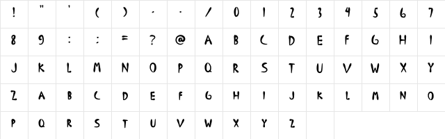 Secret Message Regular font glyphpreview