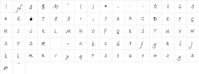 FlorenceHC Regular font glyphpreview