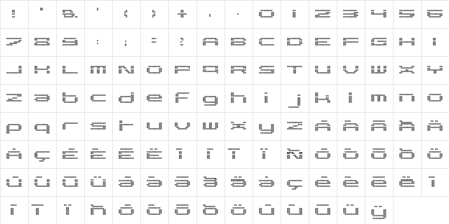 TG Parix cros font glyphpreview