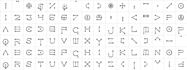 Celestial Normal font glyphpreview