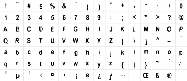 boomerang monkey normal font glyphpreview