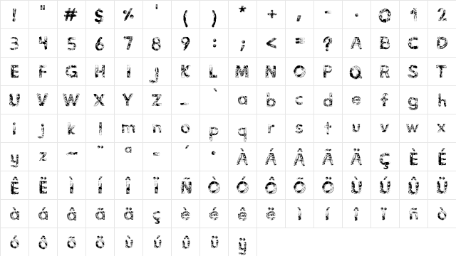 Vidas Secas Regular font glyphpreview