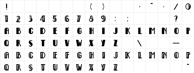 Empire State Deco Regular font glyphpreview