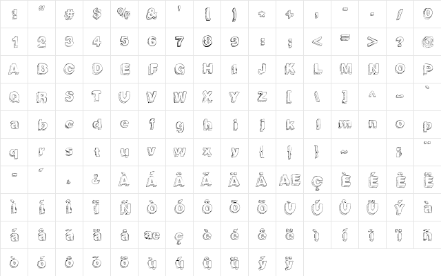 TrashFort Regular font glyphpreview