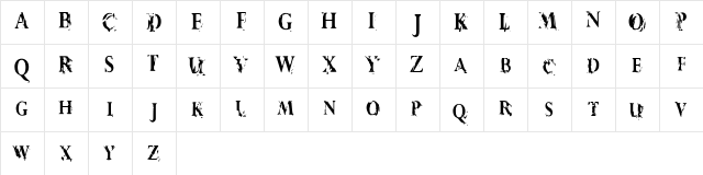 Vtks Demolition Regular font glyphpreview