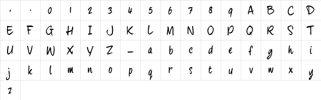 fourHand_TRIAL regular font glyphpreview