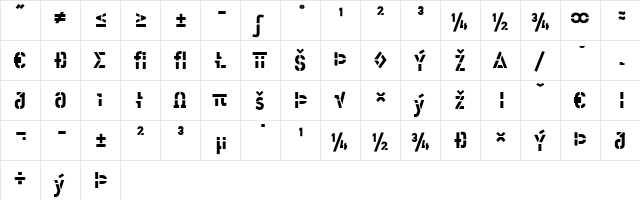 Offline-BoldExpert Bold font glyphpreview