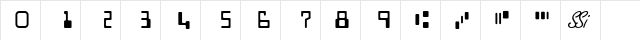 MICR SSi Regular font glyphpreview