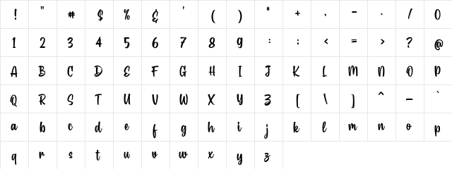 Andoly Cokie Regular font glyphpreview