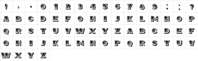 Safran Regular font glyphpreview