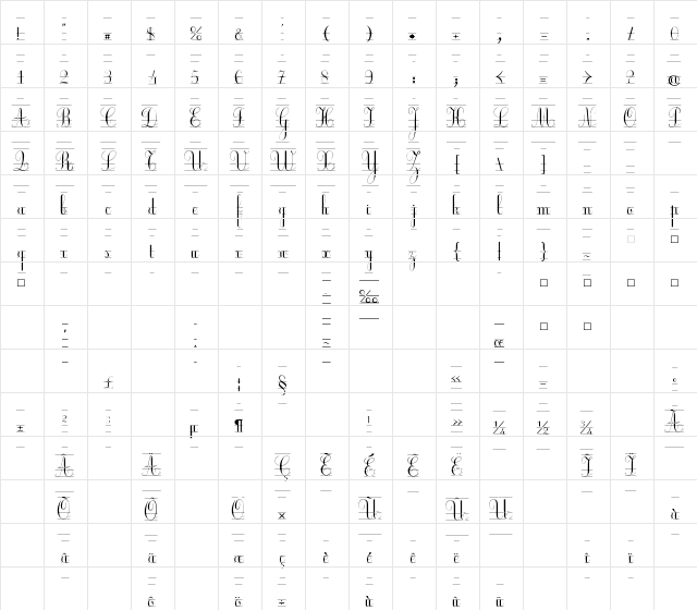 Ecolier_CP Regular font glyphpreview