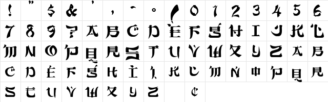 FujiamaSSK Regular font glyphpreview