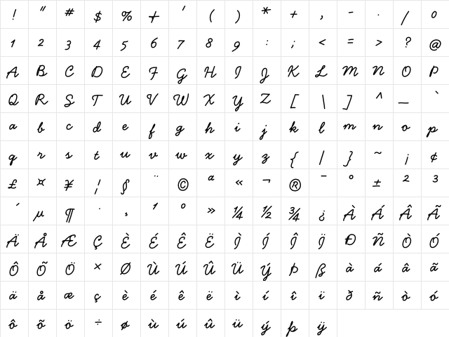 Handsome Pro Bold font glyphpreview