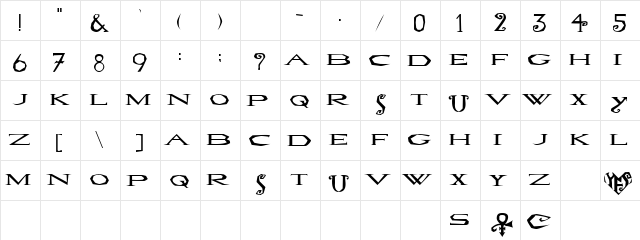 Lovesexy Regular font glyphpreview