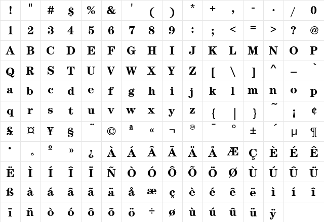CenturyEF-Bold Regular font glyphpreview