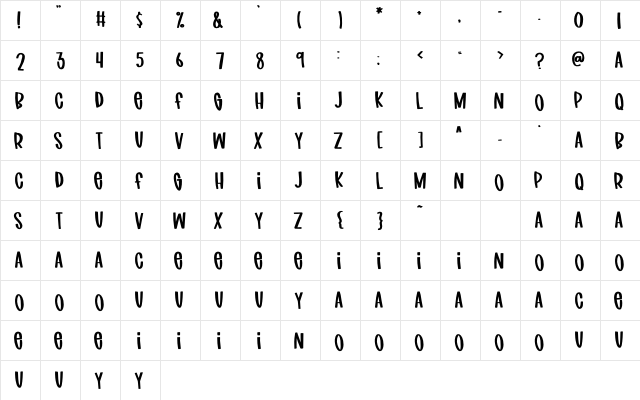 FB-MommaHero1 Regular font glyphpreview