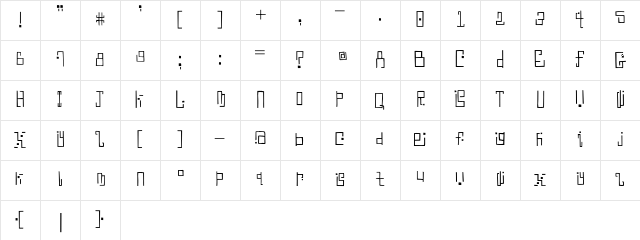 AntimonyBlue Regular font glyphpreview