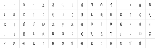 Romance fatal LCD Regular font glyphpreview