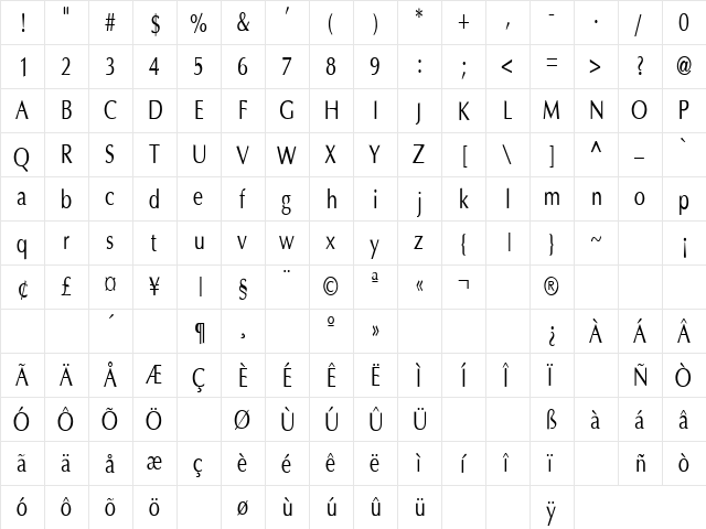 Friends22 Regular font glyphpreview