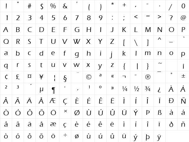 Eras Medium ITC Regular font glyphpreview