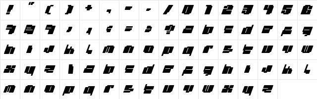 cheaptype (italic) Regular font glyphpreview