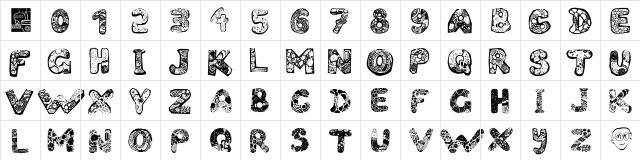 FilledABC Regular font glyphpreview