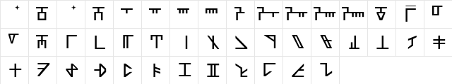 Dethek Regular font glyphpreview