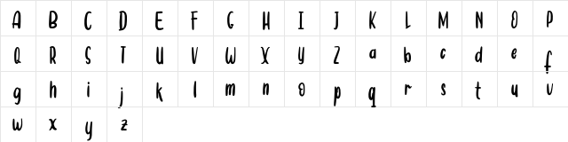 One_Heart Regular font glyphpreview