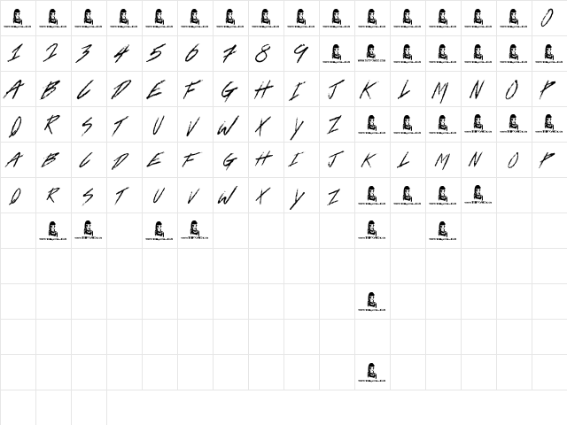 Trap Beats Regular font glyphpreview