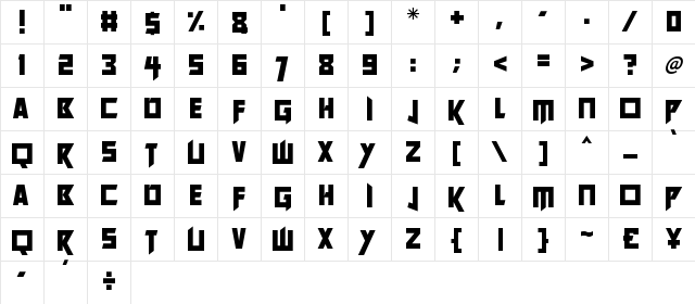 Future Worlds Regular font glyphpreview