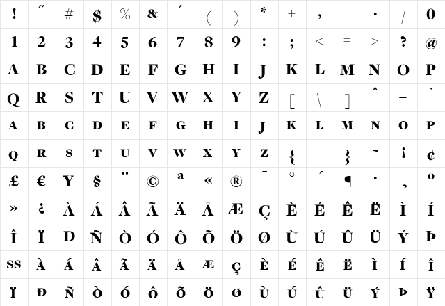 FreightDispBlackSC Regular font glyphpreview