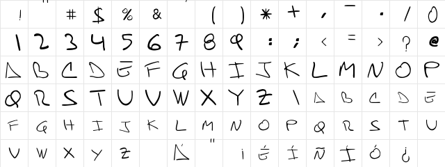 danifont Regular font glyphpreview