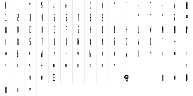 TRUCK Rocketry Regular font glyphpreview