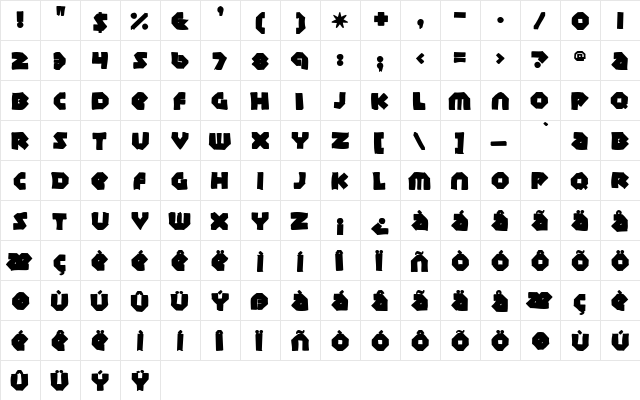 Sudbury Basin Ink Regular font glyphpreview