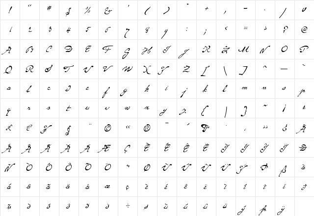 Same-Sex Marriage Script LDO Regular font glyphpreview