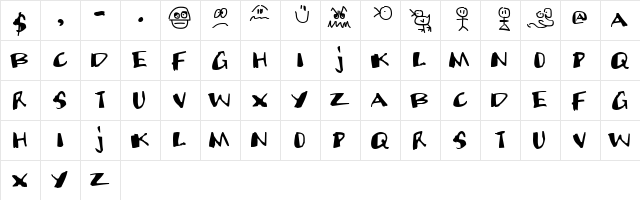 Candy Sniper Regular font glyphpreview