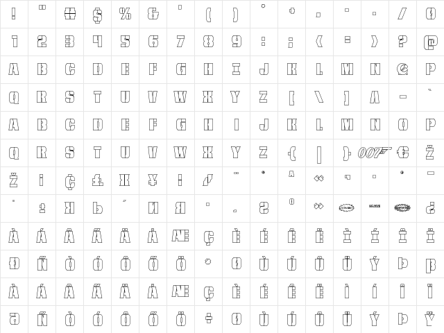 From BOND With Love Outline Regular font glyphpreview