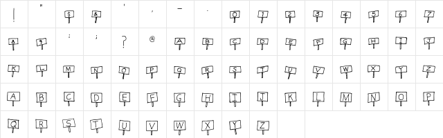 Sign Language Regular font glyphpreview
