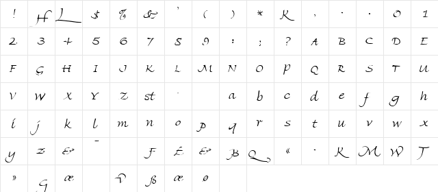 FRIHERRS Regular font glyphpreview