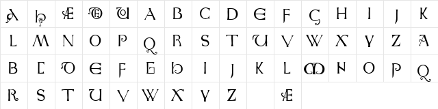 Anglo-Saxon Caps Regular font glyphpreview