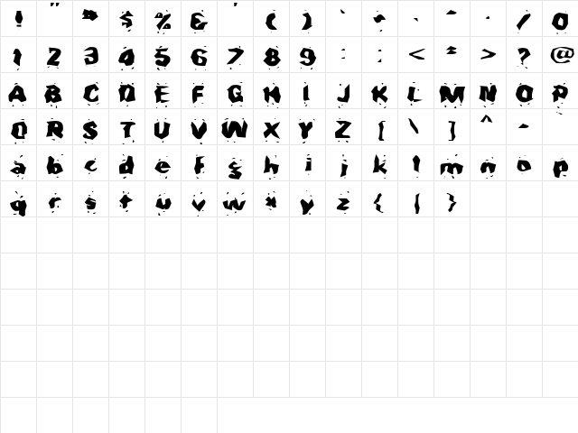 SeedPeopleExtended Regular font glyphpreview