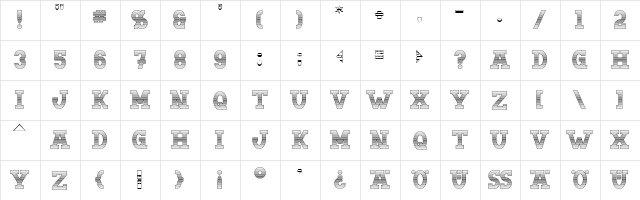 Doergon Wave Regular font glyphpreview