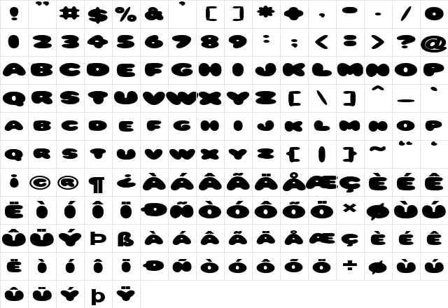 FZ JAZZY 59 EX Normal font glyphpreview