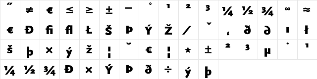 ScalaSans Exp Black Regular font glyphpreview