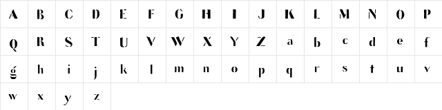 StencilFullBETA Regular font glyphpreview