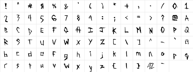 FSO obliterate Regular font glyphpreview