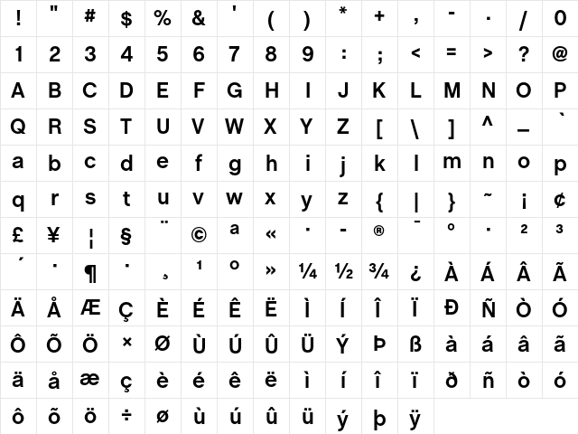 ChaletBook Bold font glyphpreview