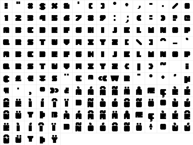 Novum ExtraBold font glyphpreview